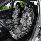 Maori Romantic Valentine Car Seat Cover The Hongi Kiss Black Galaxy