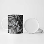 Personalised Maori Romantic Valentine Ceramic Mug The Hongi Kiss Black Galaxy