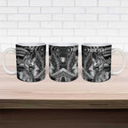 Personalised Maori Romantic Valentine Ceramic Mug The Hongi Kiss Black Galaxy