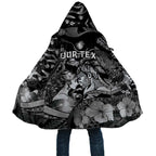 Personalised Maori Romantic Valentine Cloak The Hongi Kiss Black Galaxy
