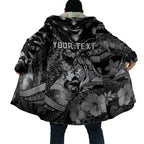 Personalised Maori Romantic Valentine Cloak The Hongi Kiss Black Galaxy