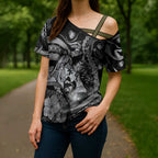Personalised Maori Romantic Valentine Cross Shoulder Shirt The Hongi Kiss Black Galaxy