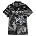 Personalised Maori Romantic Valentine Family Matching Mermaid Dress and Hawaiian Shirt The Hongi Kiss Black Galaxy