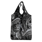 Maori Romantic Valentine Grocery Bag The Hongi Kiss Black Galaxy
