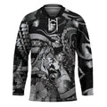 Personalised Maori Romantic Valentine Hockey Jersey The Hongi Kiss Black Galaxy