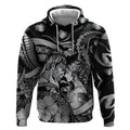 Personalised Maori Romantic Valentine Hoodie The Hongi Kiss Black Galaxy