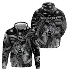Personalised Maori Romantic Valentine Hoodie The Hongi Kiss Black Galaxy