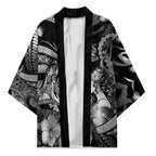 Personalised Maori Romantic Valentine Kimono The Hongi Kiss Black Galaxy