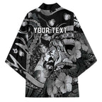 Personalised Maori Romantic Valentine Kimono The Hongi Kiss Black Galaxy