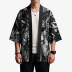 Personalised Maori Romantic Valentine Kimono The Hongi Kiss Black Galaxy