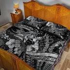 Maori Romantic Valentine Quilt Bed Set The Hongi Kiss Black Galaxy
