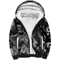 Personalised Maori Romantic Valentine Sherpa Hoodie The Hongi Kiss Black Galaxy