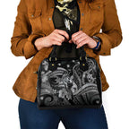 Maori Romantic Valentine Shoulder Handbag The Hongi Kiss Black Galaxy