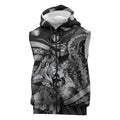 Personalised Maori Romantic Valentine Sleeveless Zip Hoodie The Hongi Kiss Black Galaxy
