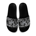 Maori Romantic Valentine Slide Sandals The Hongi Kiss Black Galaxy
