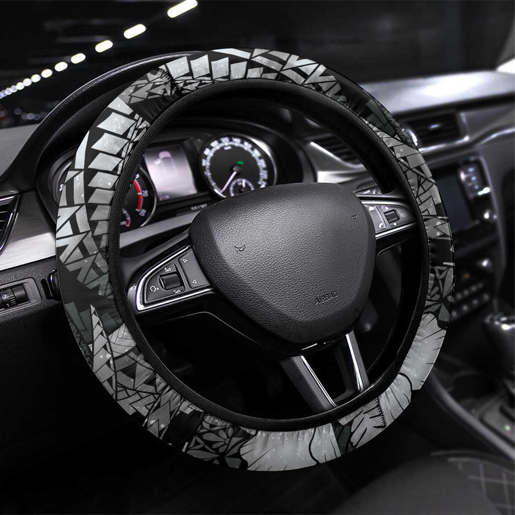 Maori Romantic Valentine Steering Wheel Cover The Hongi Kiss Black Galaxy