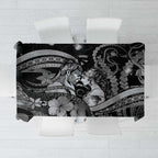 Maori Romantic Valentine Tablecloth The Hongi Kiss Black Galaxy