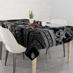 Maori Romantic Valentine Tablecloth The Hongi Kiss Black Galaxy