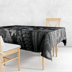 Maori Romantic Valentine Tablecloth The Hongi Kiss Black Galaxy