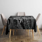 Maori Romantic Valentine Tablecloth The Hongi Kiss Black Galaxy