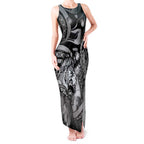 Personalised Maori Romantic Valentine Tank Maxi Dress The Hongi Kiss Black Galaxy
