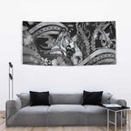 Maori Romantic Valentine Tapestry The Hongi Kiss Black Galaxy