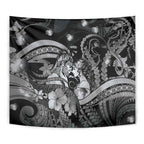 Maori Romantic Valentine Tapestry The Hongi Kiss Black Galaxy