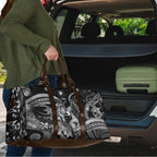 Maori Romantic Valentine Travel Bag The Hongi Kiss Black Galaxy