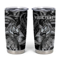Personalised Maori Romantic Valentine Tumbler Cup The Hongi Kiss Black Galaxy