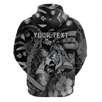 Personalised Maori Romantic Valentine Zip Hoodie The Hongi Kiss Black Galaxy