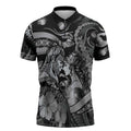 Personalised Maori Romantic Valentine Zipper Polo Shirt The Hongi Kiss Black Galaxy