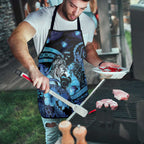 Maori Romantic Valentine Apron The Hongi Kiss Blue Galaxy