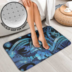 Maori Romantic Valentine Bathroom Set The Hongi Kiss Blue Galaxy