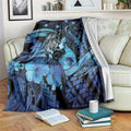 Maori Romantic Valentine Blanket The Hongi Kiss Blue Galaxy