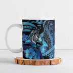 Personalised Maori Romantic Valentine Ceramic Mug The Hongi Kiss Blue Galaxy
