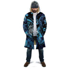 Personalised Maori Romantic Valentine Cloak The Hongi Kiss Blue Galaxy