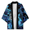 Personalised Maori Romantic Valentine Kimono The Hongi Kiss Blue Galaxy