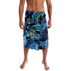 Personalised Maori Romantic Valentine Lavalava The Hongi Kiss Blue Galaxy
