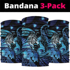Maori Romantic Valentine Neck Gaiter The Hongi Kiss Blue Galaxy