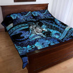 Maori Romantic Valentine Quilt Bed Set The Hongi Kiss Blue Galaxy