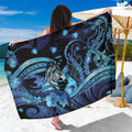 Maori Romantic Valentine Sarong The Hongi Kiss Blue Galaxy