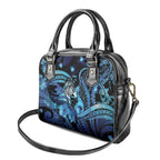 Maori Romantic Valentine Shoulder Handbag The Hongi Kiss Blue Galaxy