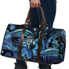 Maori Romantic Valentine Travel Bag The Hongi Kiss Blue Galaxy