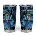 Personalised Maori Romantic Valentine Tumbler Cup The Hongi Kiss Blue Galaxy