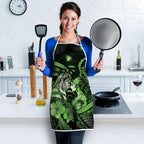 Maori Romantic Valentine Apron The Hongi Kiss Green Galaxy