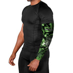 Personalised Maori Romantic Valentine Arm Sleeves The Hongi Kiss Green Galaxy