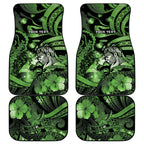 Personalised Maori Romantic Valentine Car Mats The Hongi Kiss Green Galaxy