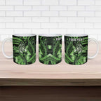 Personalised Maori Romantic Valentine Ceramic Mug The Hongi Kiss Green Galaxy