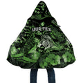 Personalised Maori Romantic Valentine Cloak The Hongi Kiss Green Galaxy