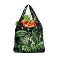Maori Romantic Valentine Grocery Bag The Hongi Kiss Green Galaxy